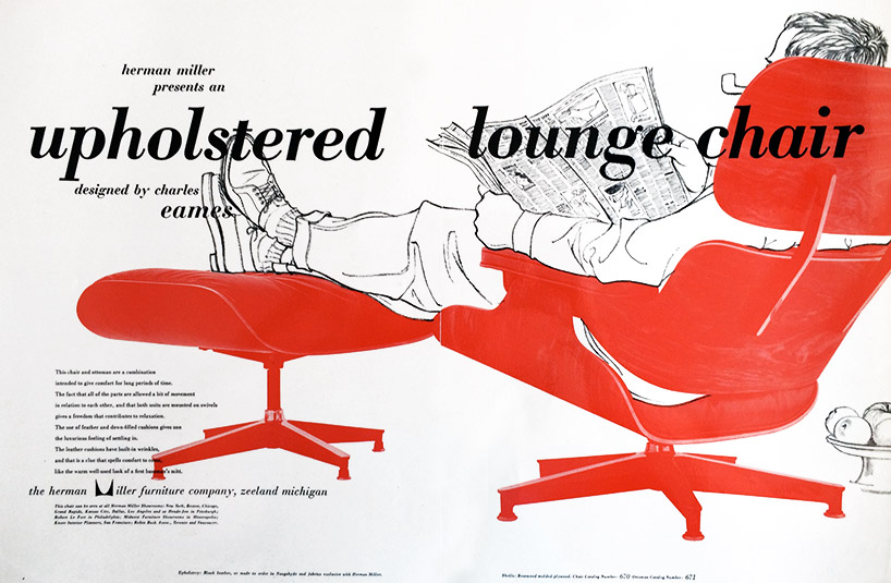 Ad designed for herman miller while at the the eames office, illustration by deborah sussman