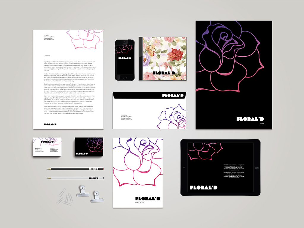 Floral Stationary Template + Mockup for Illustrator – Themzy Templates