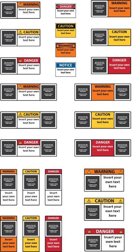 Labels-safety-signs-vector