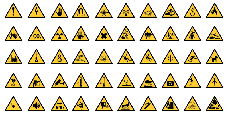 Warning-Hazard - Vector safety signs